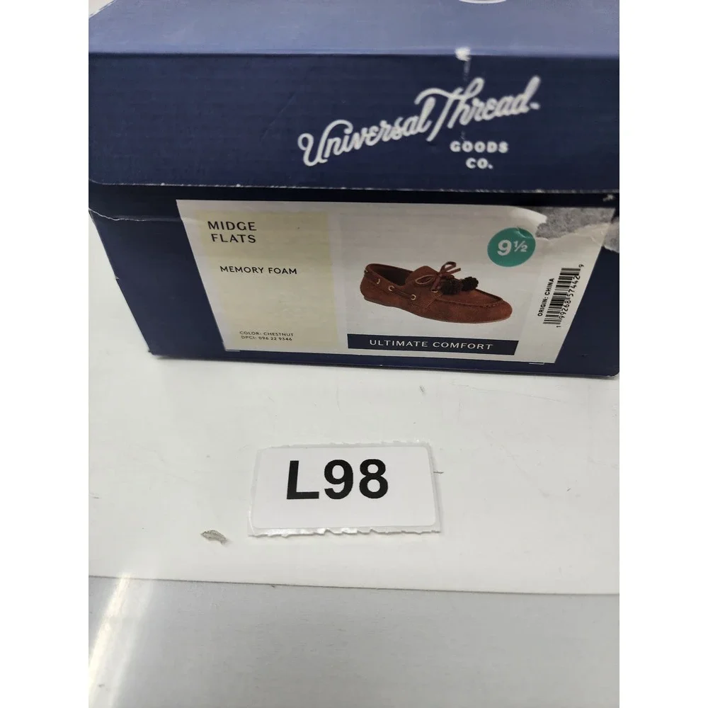 Universal Thread Chestnut‎ Midge Boat Shoes Womens 9.5 Memory Foam Brown Loafers